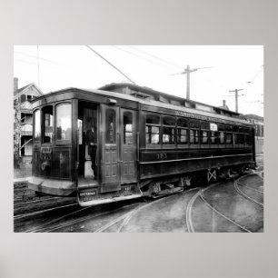 AFFICHE SPOKANE ELECTRIC STREET CAR 1915