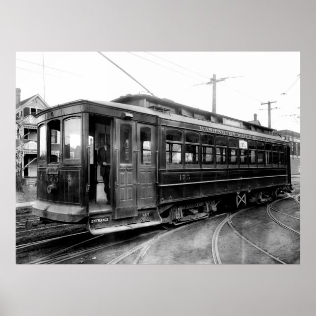 AFFICHE SPOKANE ELECTRIC STREET CAR 1915 (Devant)