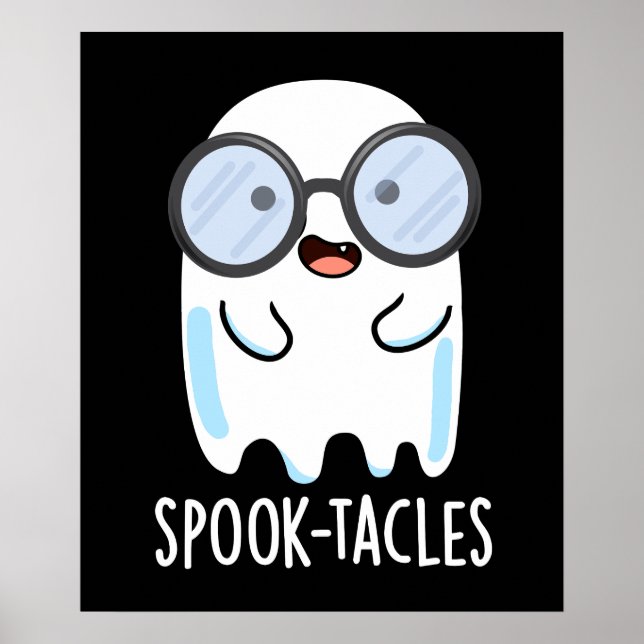 Affiche Spook-tacles Drôle de jeu de mots sur les fantômes (Devant)