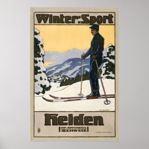 Affiche Sport d'hiver Heiden Appenzell Ausserrhoden