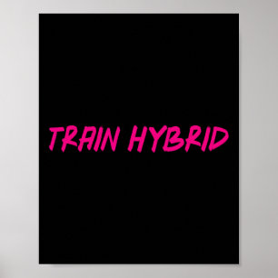 Affiche Sport hybride de course à pied et de musculation B