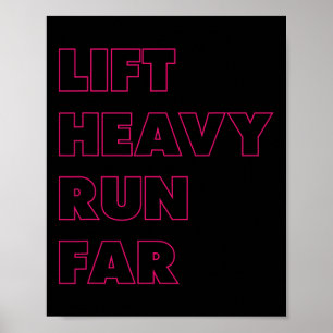 Affiche Sport hybride de course à pied Fitness Haltérophil