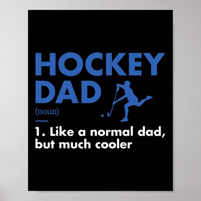 Affiche Sport Papa Définition Hockey (Devant)