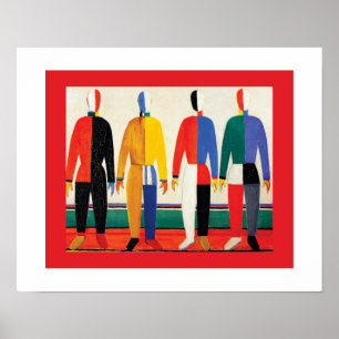Affiche Sportifs par Kazimir Malevich