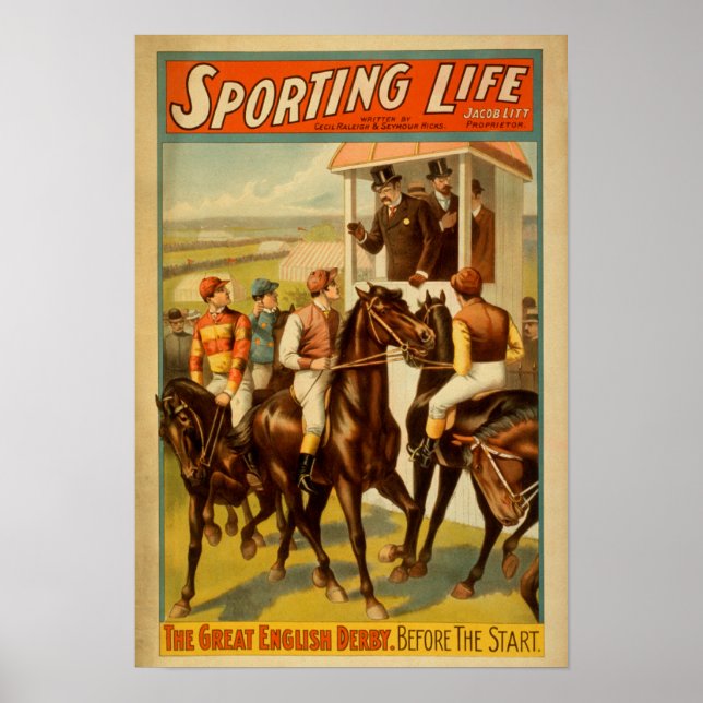 Affiche Sporting Life - The Great English Derby Theatre (Devant)