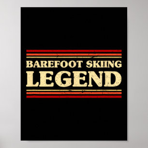 Affiche Sports d'aventure de réenfilage de légende de ski