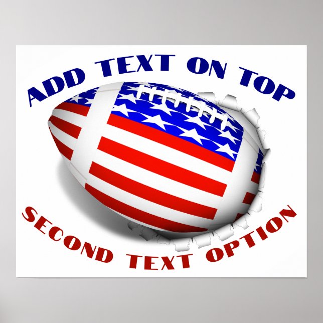 Affiche Sports de football patriotique (Devant)