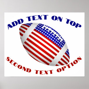 Affiche Sports de football patriotique
