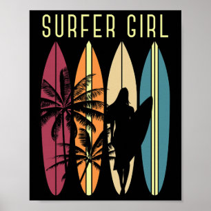 Affiche Sports d'eau Planche à voile Filles Surf Planchist
