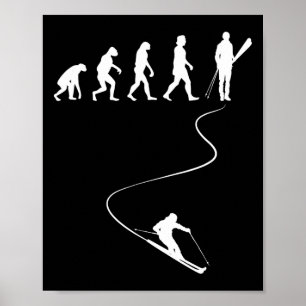 Affiche Sports d'hiver de ski Évolution de l'amateur de sk