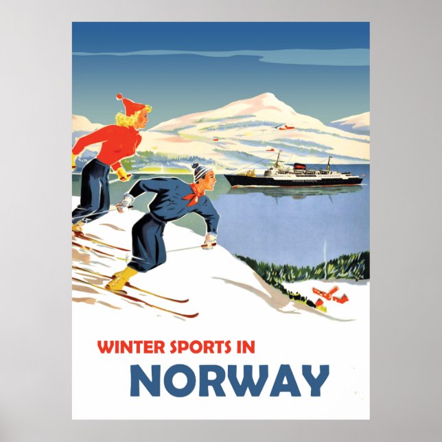Affiche Sports d'hiver en Norvège (Devant)