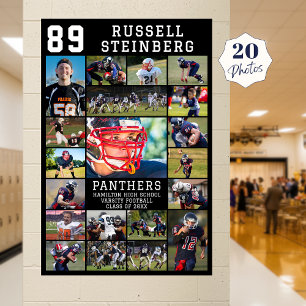 Affiche Sports Senior Night Graduation 20 Photo Collage