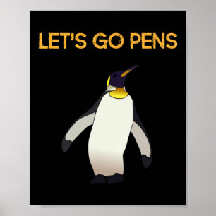 Affiche Sports Tee#39 ; s Va Pens Drôle Pingouins De Hocke