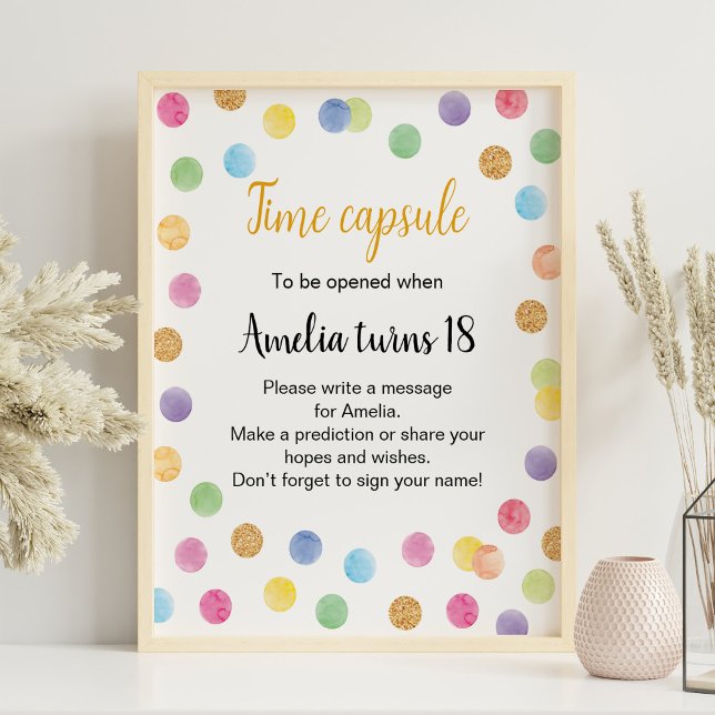 Affiche Spot Arc-en-ciel Signe de la capsule d'heure d'ann (Créateur téléchargé)