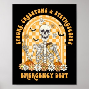 Affiche Spots Skeletons Et Stethoscope Dept Er