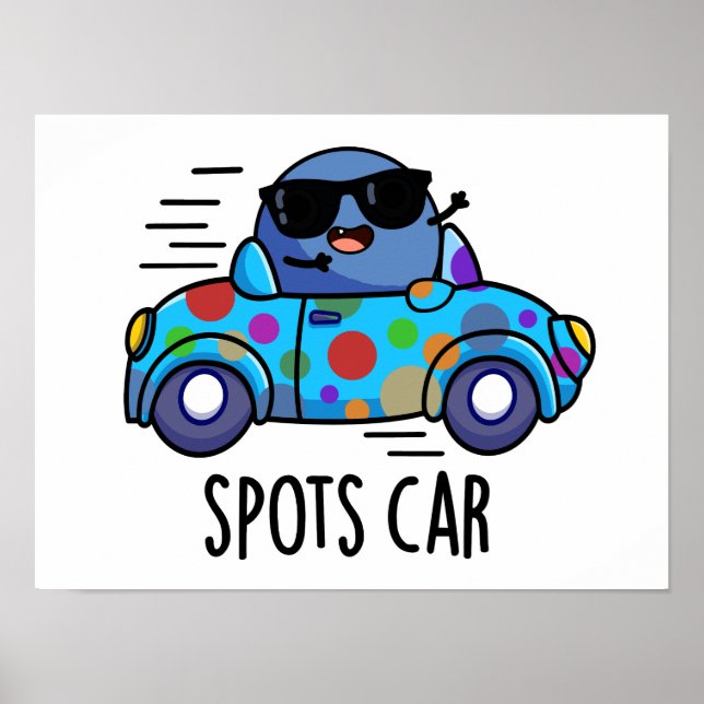 Affiche Spots Voiture Amusante Sport Jeux Voiture (Devant)