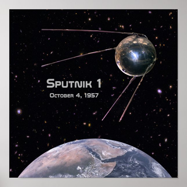 Affiche Spoutnik 1 Satellite terrestre (Devant)