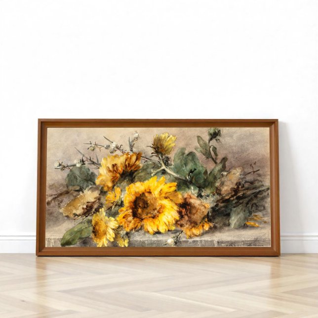 Affiche Spray de tournesol sur une pierre, M. Roosenboom (Créateur téléchargé)
