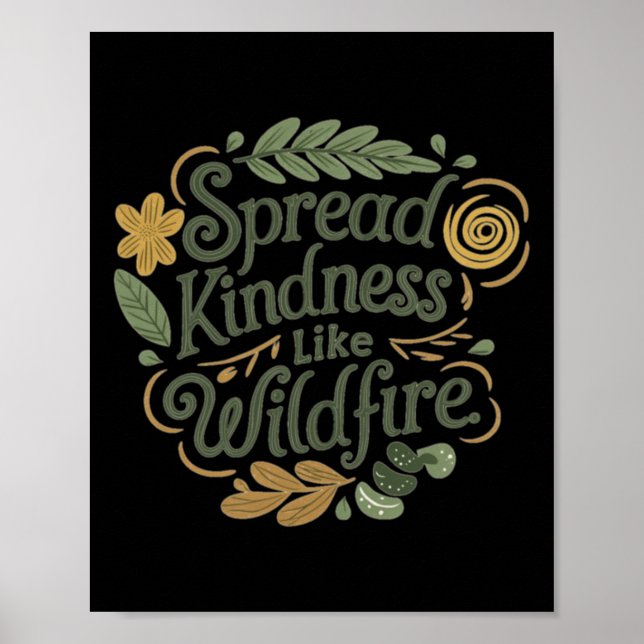 Affiche Spread Kindness - Sticker Positif Affirmation (Devant)
