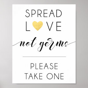 Affiche Spread Love not germs signe