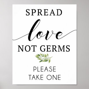 Affiche Spread Love not germs signe