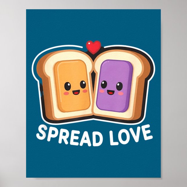Affiche Spread Love Peanut Butter And Jelly Valentine Desi (Devant)
