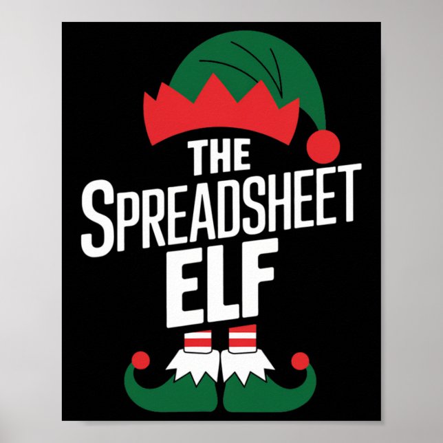 Affiche Spreadsheet Elf Group Matching Family Christma (Devant)