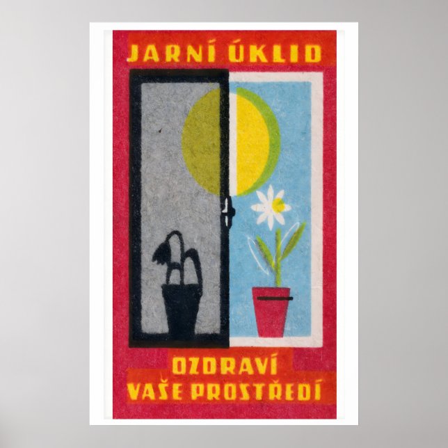 Affiche Spring Clean Your House - Matchbox Print - Czech (Devant)
