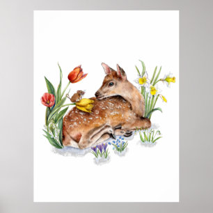 Affiche Spring Deer