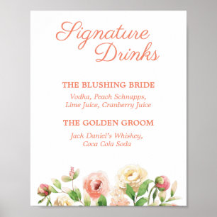 Affiche Spring Elegance Signature Drinks Sign