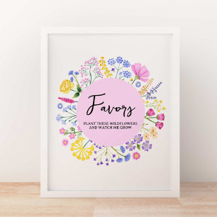 Affiche Spring Fleur sauvage Garden Party Anniversaire Ped