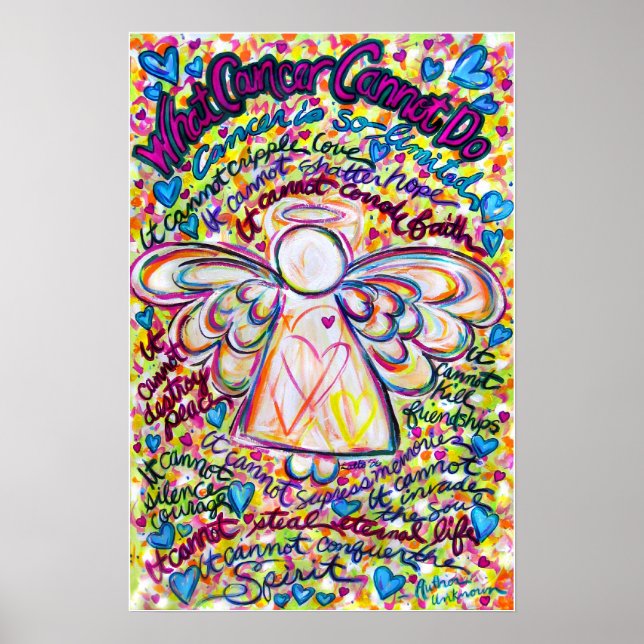 Affiche Spring Hearts Cancer Cannot Do Angel Art Painting (Devant)
