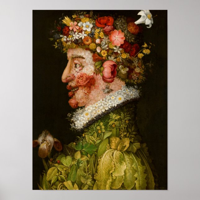 Affiche Spring, La Primavera par Giuseppe Arcimboldo (Devant)