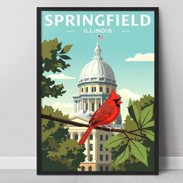 Affiche Springfield Illinois vintage (Créateur téléchargé)