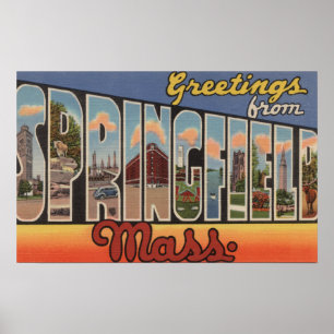 Affiche Springfield, Massachusetts - Large Letter