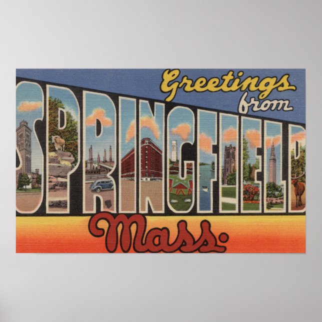 Affiche Springfield, Massachusetts - Large Letter (Devant)