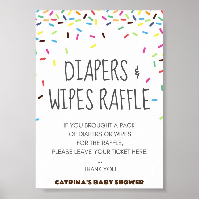 Affiche Sprinkings Baby shower Party Signal (Devant)