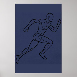 Affiche Sprinteur d'art en ligne continue