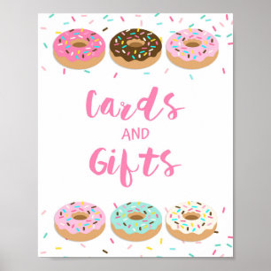 Affiche Sprinteur de beigne rose Cartes et cadeaux