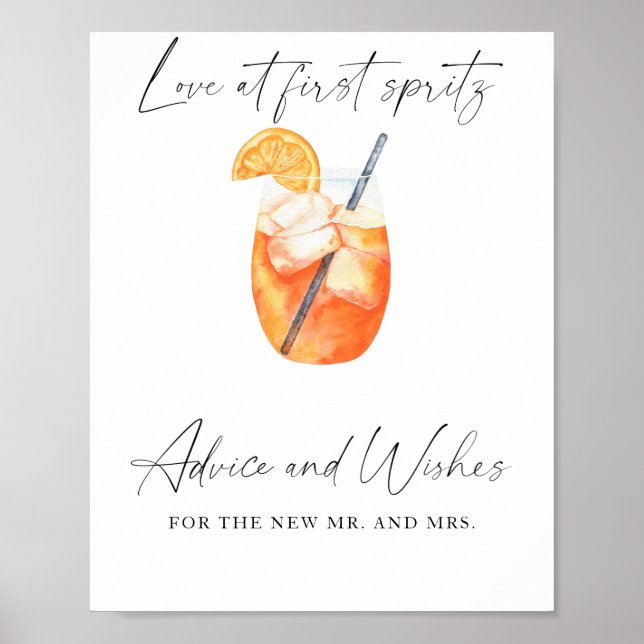Affiche Spritz Aperol enterrement de vie de jeune fille -  (Devant)