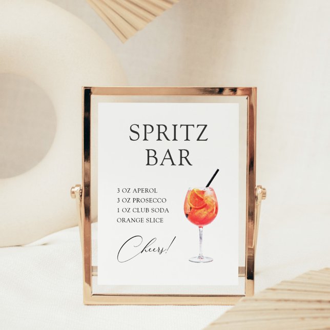 Affiche Spritz Cocktail Bar Recette (Créateur téléchargé)