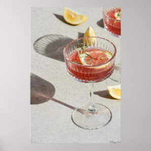 Affiche Spritz de l'heure dorée : cocktail d'été et Sha de