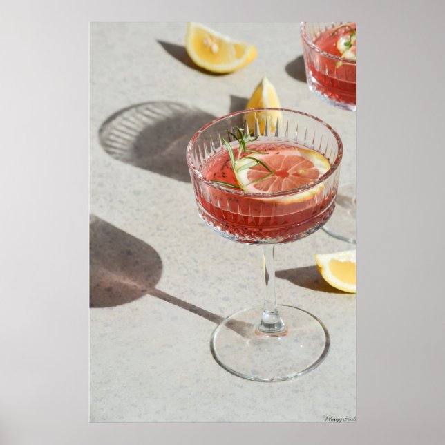 Affiche Spritz de l'heure dorée : cocktail d'été et Sha de (Devant)