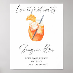 Affiche Spritz enterrement de vie de jeune fille - bar à s