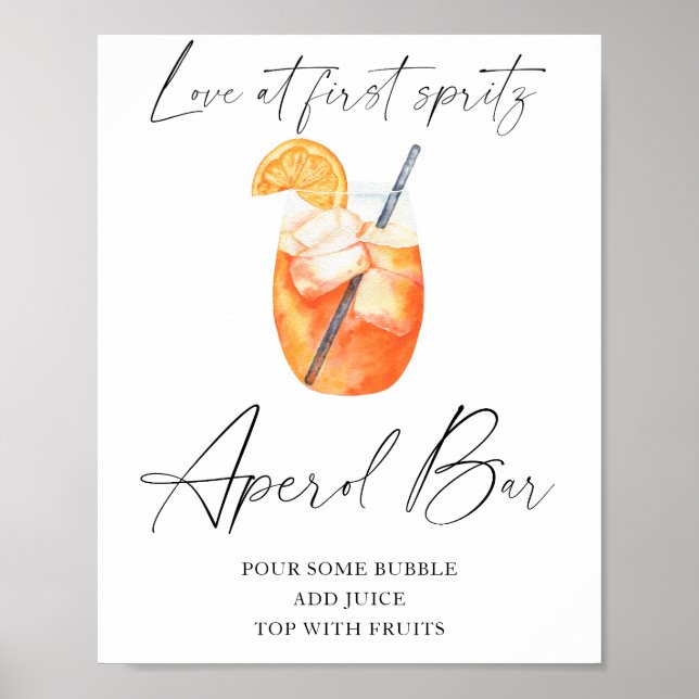 Affiche Spritz enterrement de vie de jeune fille - bar ape (Devant)