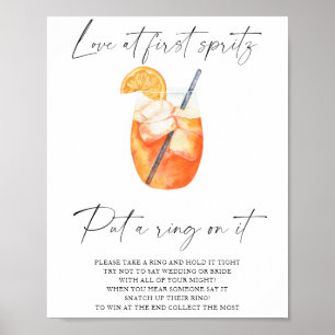 Affiche Spritz enterrement de vie de jeune fille - Mets un