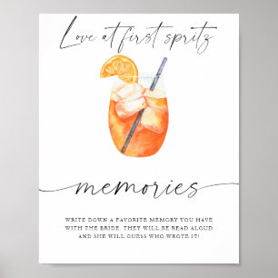 Affiche Spritz Enterrement de vie de jeune fille - souveni