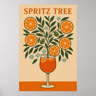 Affiche Spritz Tree - Art Cocktail Imprimer