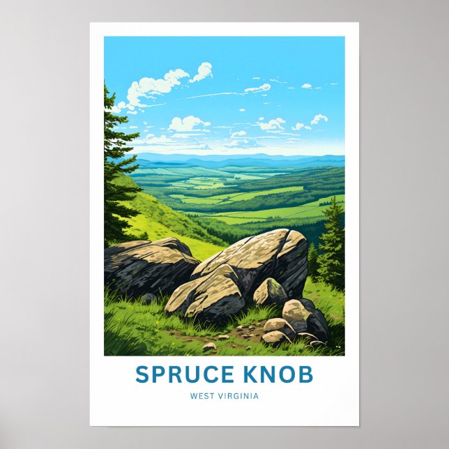 Affiche Spruce Knob West virginia Voyage Imprimer (Devant)