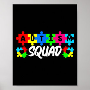 Affiche Squad Autisme Soutien Inclusion Plaidoyer Sensibil